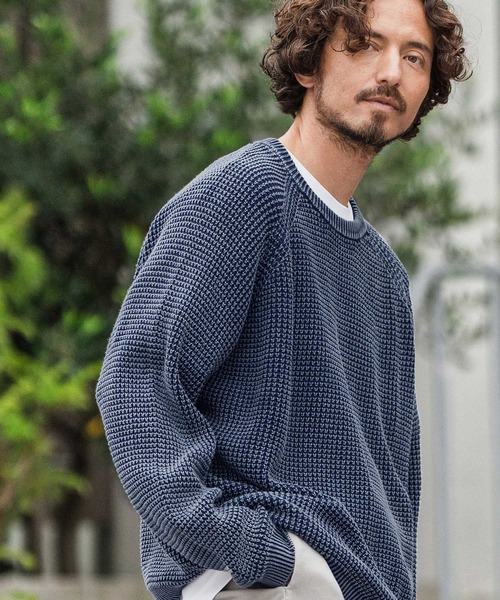 CAMBIO（カンビオ） セーター ニット mn3140-Powder Bleach Waffle