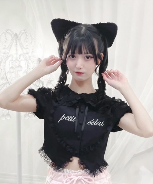 アンクルージュ☆ハート型くり抜きレースブラウス Ank Rouge - アンクルージュ☆ハート型くり抜きレースブラウスの通販