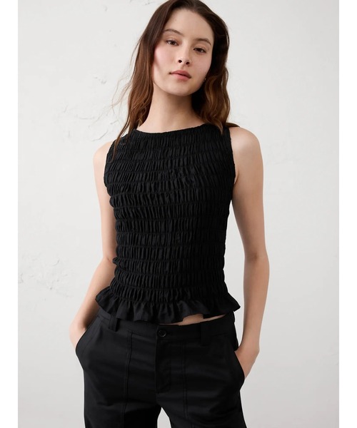 ブラウス シャツ BANANA REPUBLIC FACTORY STORE　　ボートネック スモックトップ レディース