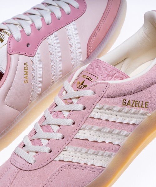 SNS セレブ人気★adidas SAMBA OG サンバ レトロ感 白 ピンク ☆大人気☆adidas Originals Samba OG Cloud White/Pink (adidas
