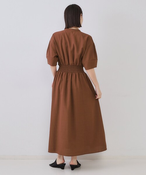 専用✨極美品✨UNTITLED　アンタイトル　リネンライクフレアワンピース OPAQUE.CLIP ワンピース リネンライクスキッパーフィット