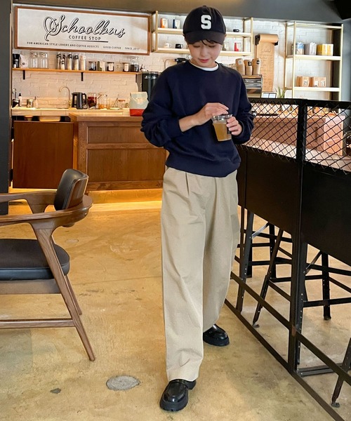 「CANAL JEAN」 「El mar」スウェットカットソー ONE SIZE ネイビー レディース_画像3