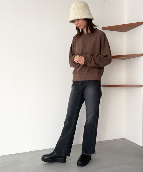 「CANAL JEAN」 「El mar」スウェットカットソー ONE SIZE ネイビー レディース_画像6