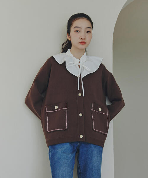 N.Natural Beauty Basic カーディガン ミドル丈ニットジャケット