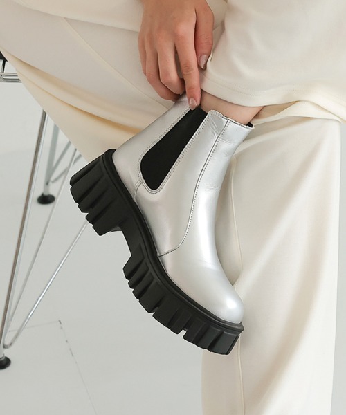 ドノバン DONOBAN アキロンコラボ ブーツ パールサイドゴアブーツ M パールサイドゴアブーツ[C][8FS]