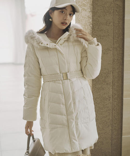 美品✨PROPORTION BODY DRESSINGリアルファー付ダウンコート ファー付きロングダウンコート | プロポーション ボディドレッシング