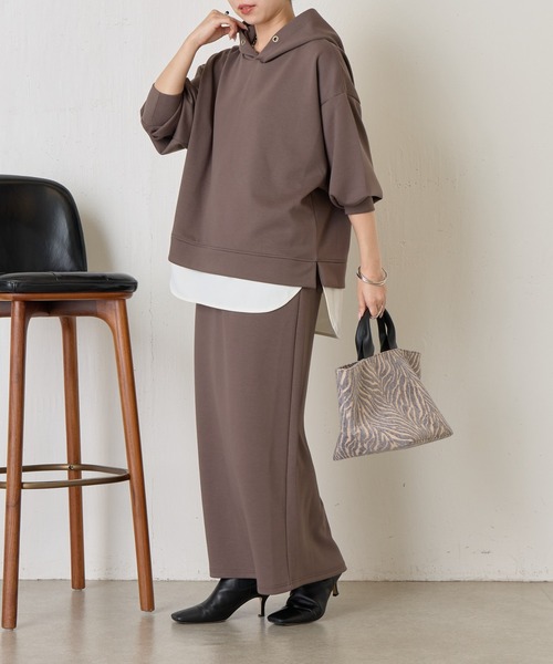 アディダスゴルフ 長袖トレーナー&スカート裏起毛セットアップ スリー