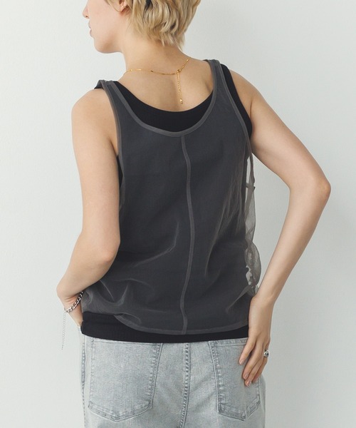 「hunch」 ノースリーブトップス FREE ベージュ系その他 レディース_画像3