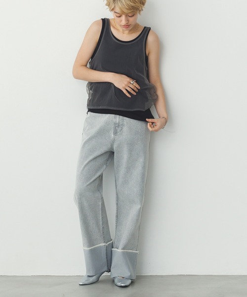 「hunch」 ノースリーブトップス FREE ベージュ系その他 レディース_画像5