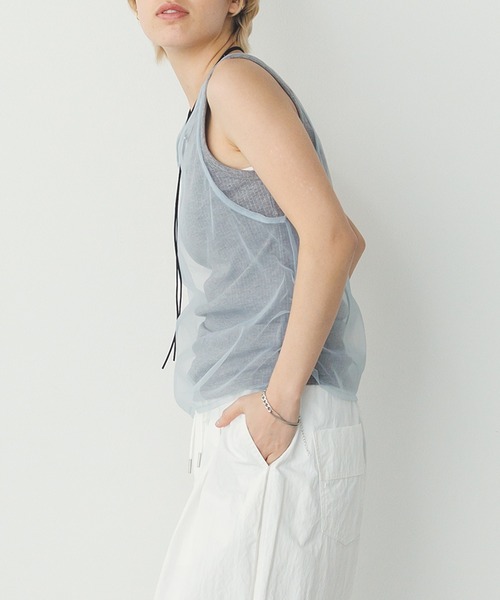 「hunch」 ノースリーブトップス FREE ベージュ系その他 レディース_画像7