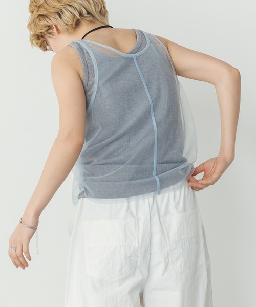 「hunch」 ノースリーブトップス FREE ベージュ系その他 レディース_画像8