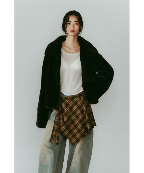 Knuth Marf（クヌースマーフ） コート アウター point collar fur coat