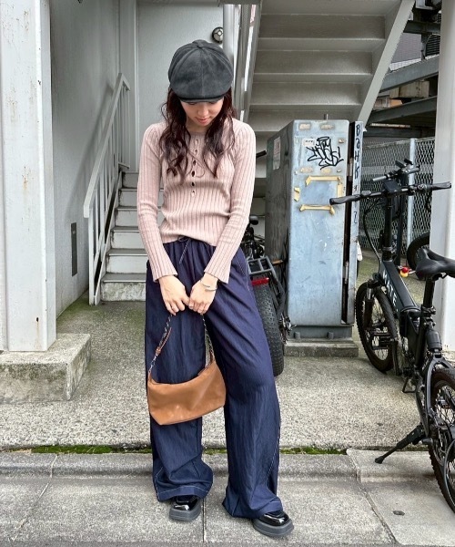 DRWCYS（ドロシーズ） スラックス パンツ サイドラインワイドパンツ
