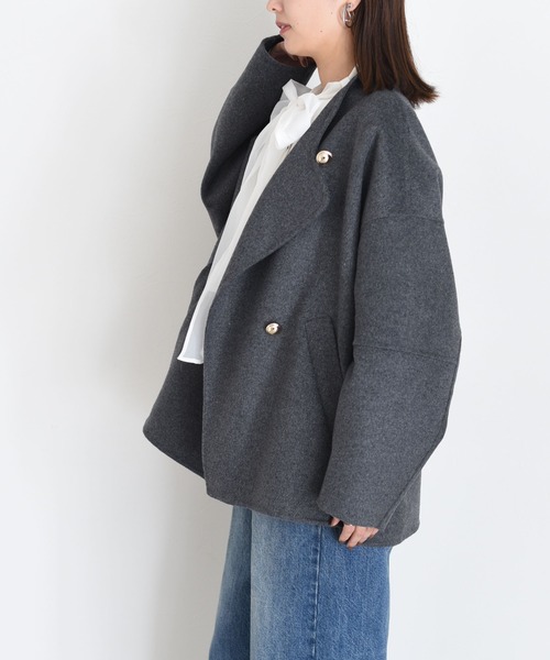 Eimee Law（エイミーロウ） コート アウター リバー仕立てハーフコート