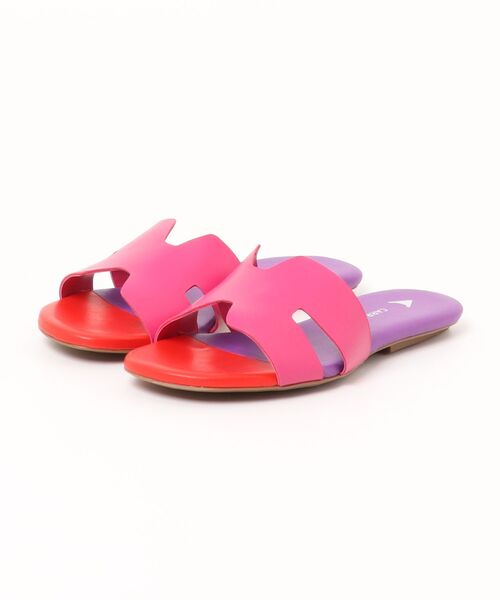 「CARRANO」 フラットサンダル 38 ピンク レディース_画像4
