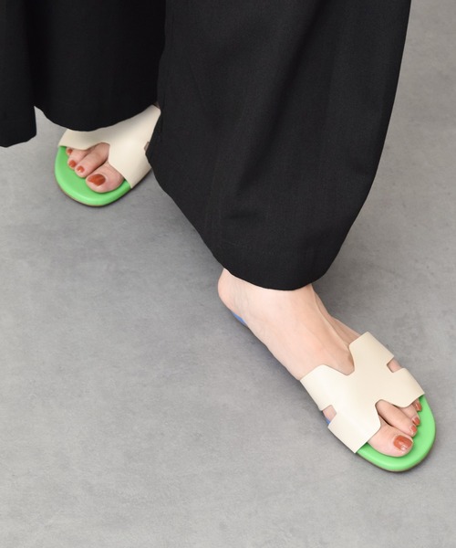 「CARRANO」 フラットサンダル 38 ピンク レディース_画像6