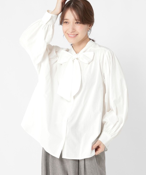 studio CLIP（スタディオクリップ） tシャツ 2WAYボウタイブラウス