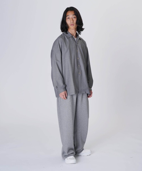 値引きしました。 Aphlotus カラーシャツ　パンツ　セットアップ Aphlotus シャツ オーバーサイズTRオープンカラーシャツ メンズ