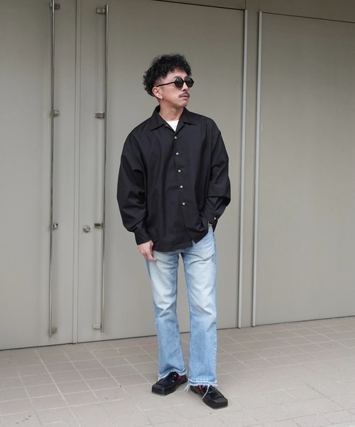 Aphlotus シャツ オーバーサイズTRオープンカラーシャツ メンズ