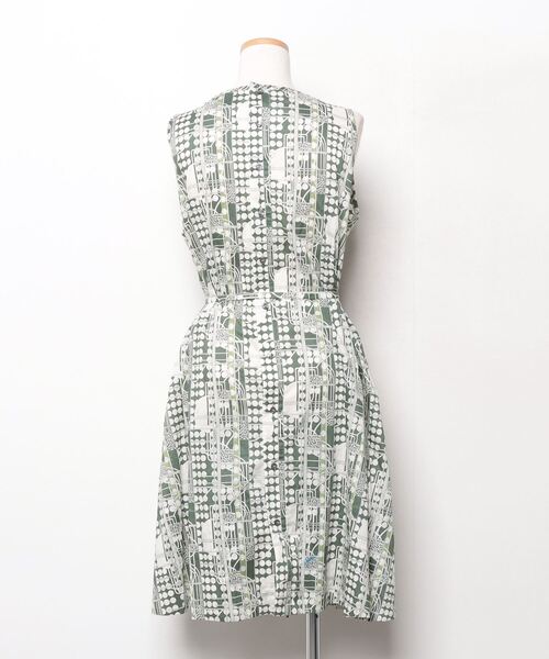 「Honnete」 ノースリーブワンピース - グリーン レディース_画像2