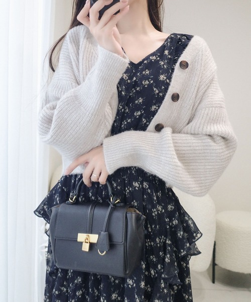 「mily bilet」 半袖ワンピース LARGE ネイビー レディース_画像8