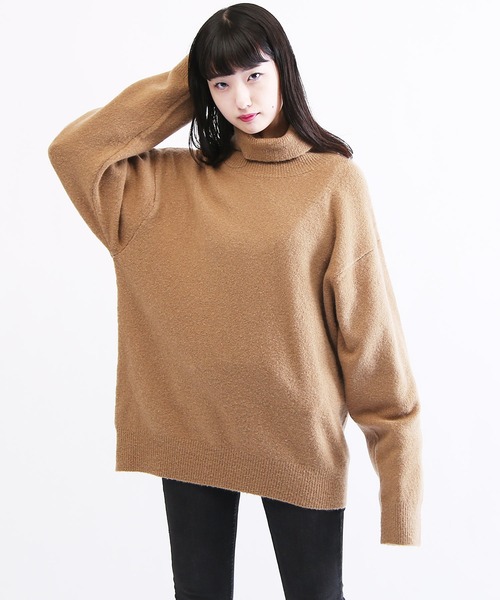 「Lulu ＆ Arnie」 長袖ニット LARGE ベージュ メンズ_画像3