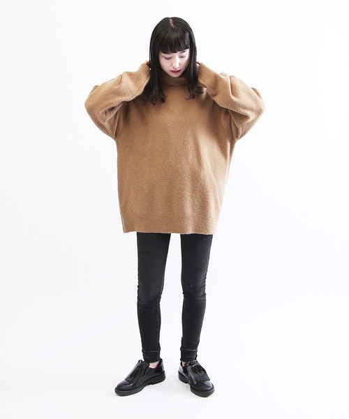 「Lulu ＆ Arnie」 長袖ニット LARGE ベージュ メンズ_画像6