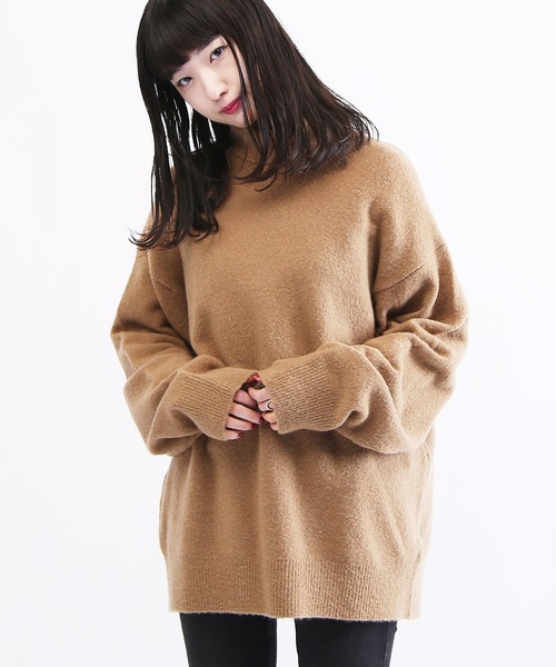 「Lulu ＆ Arnie」 長袖ニット LARGE ベージュ メンズ_画像8