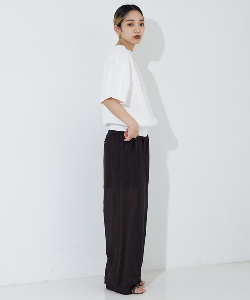 「NOMINE」 半袖カットソー フリー ホワイト レディース_画像5