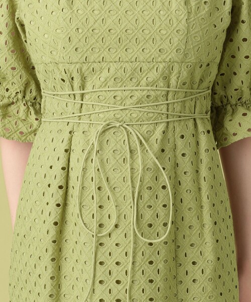 「DEICY」 半袖ワンピース 0 グリーン レディース_画像3
