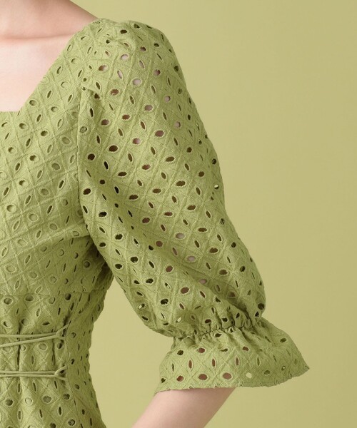 「DEICY」 半袖ワンピース 0 グリーン レディース_画像5