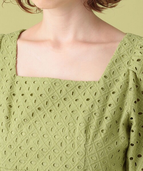 「DEICY」 半袖ワンピース 0 グリーン レディース_画像7