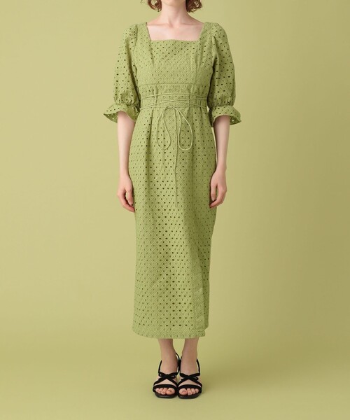 「DEICY」 半袖ワンピース 0 グリーン レディース_画像8