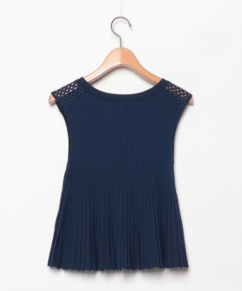 「Marilyn Moon」 ノースリーブニット - ネイビー レディース_画像2