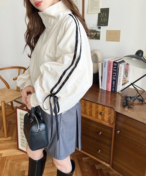 「moment+」 ナイロンブルゾン M アイボリー レディース_画像7