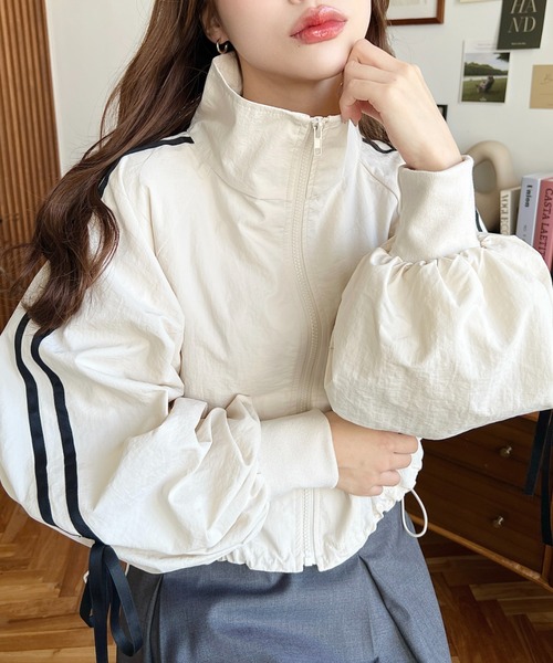 「moment+」 ナイロンブルゾン M アイボリー レディース_画像8