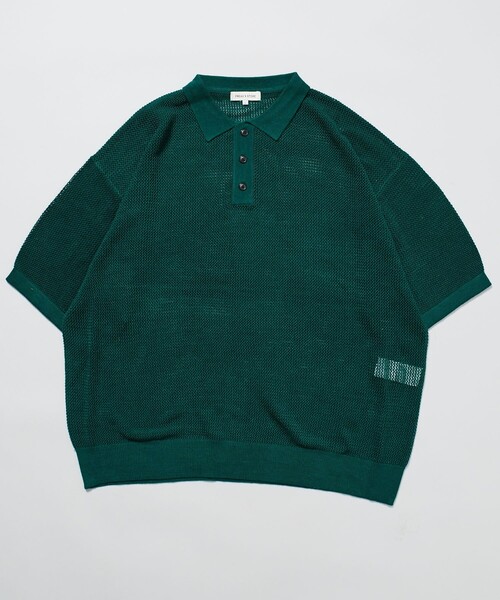 「FREAK'S STORE」 半袖ニット SMALL ネイビー メンズ_画像9