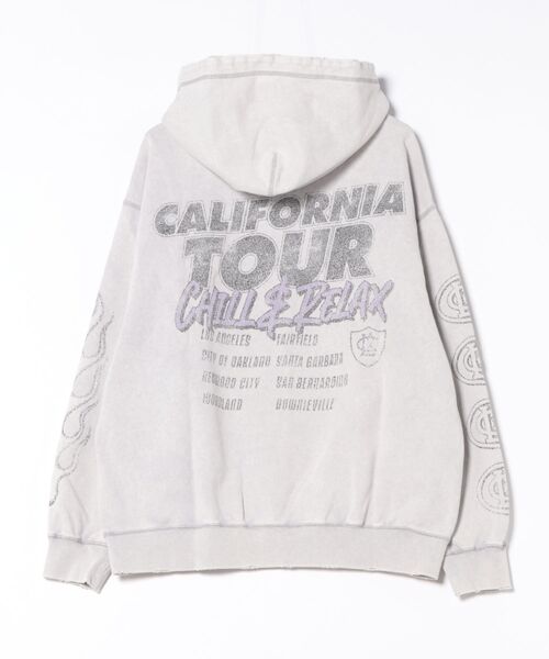 chillax（チラックス） パーカー 「CHILLAX」パウダーブリーチ加工