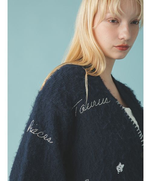 FURFUR（ファーファー） カーディガン スターモチーフ刺繍カーディガン