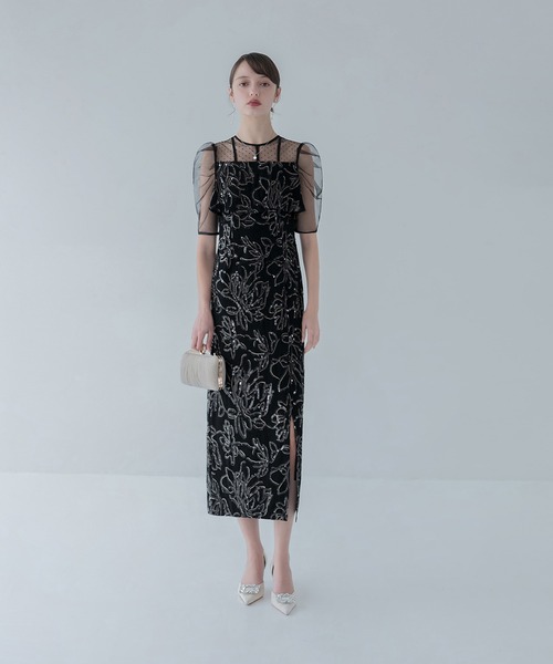 「Leja」 半袖ワンピース SMALL ブラック レディースの画像
