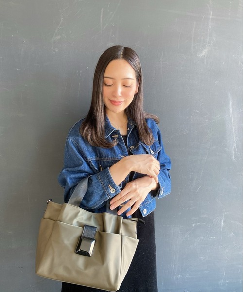 LEBELIER（ルベリエ） トートバッグ ブラックスクエア2WAYトート