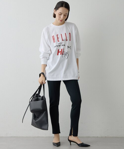 2023AW ウィムガゼット　ボリュームスリーブロングTシャツ Whim Gazette（ウィム ガゼット） tシャツ ロゴロングスリーブTシャツ