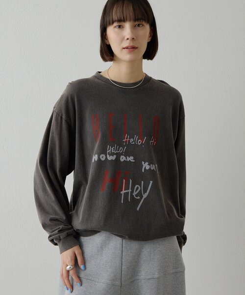 Whim Gazette（ウィム ガゼット） tシャツ ロゴロングスリーブTシャツ