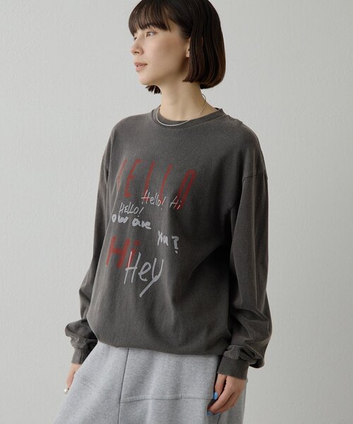 Whim Gazette（ウィム ガゼット） tシャツ ロゴロングスリーブTシャツ