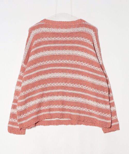 「KEITA MARUYAMA」 ボーダー柄長袖ニット 1 ピンク レディース_画像2