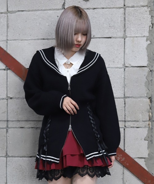 NIBBLE POISON（ニブルポイズン） カーディガン ダメージセーラー