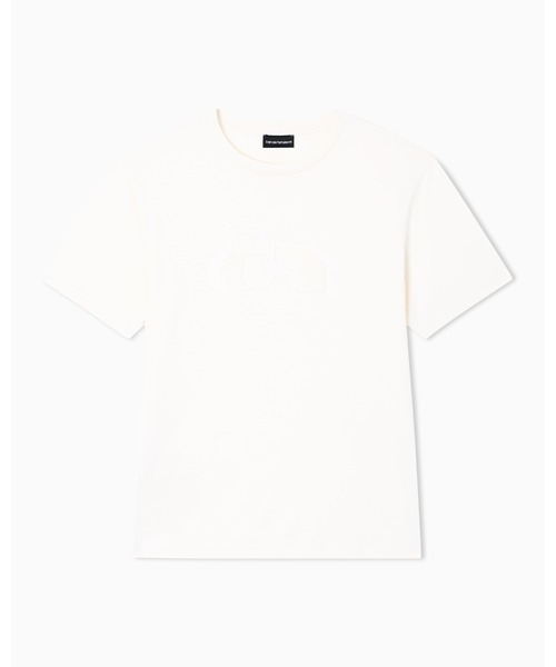 tシャツ 「オンライン限定」「エンポリオ アルマーニ」Tシャツ ジャージー オプアート刺繍 メンズの画像