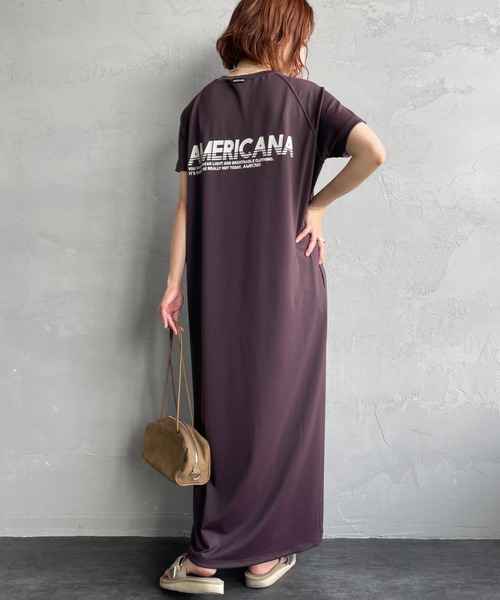 AMERICANA（アメリカーナ） ワンピース 半袖 別注 バックロゴプリント
