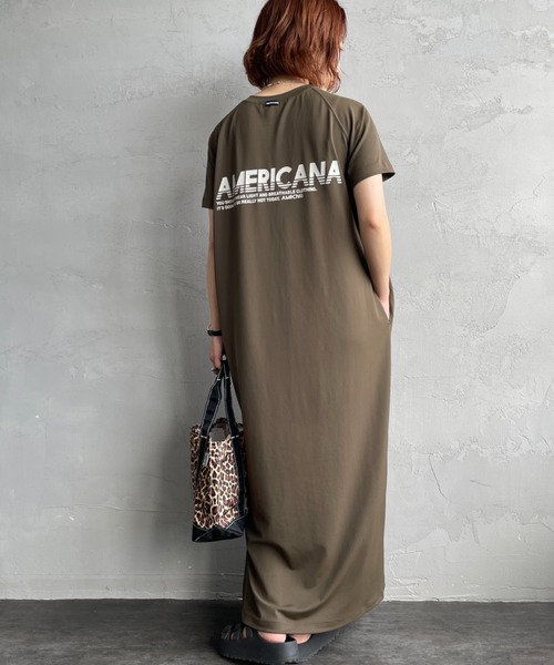 AMERICANA（アメリカーナ） ワンピース 半袖 別注 バックロゴプリント