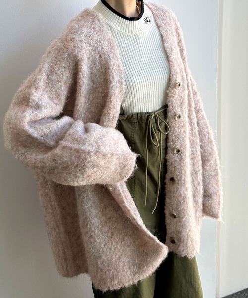 「w closet」 ニットカーディガン FREE グリーン レディース_画像5